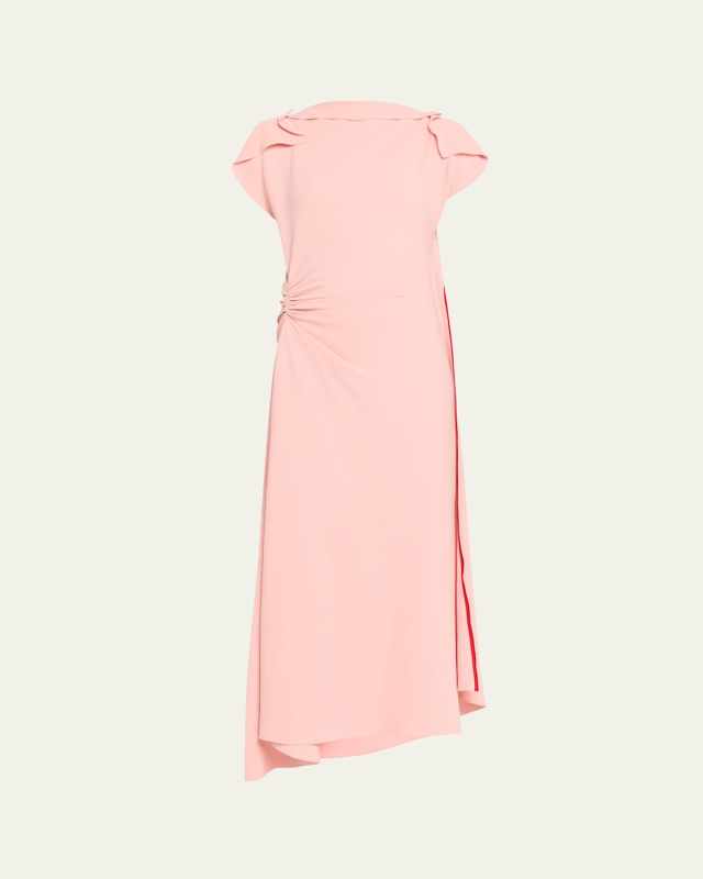 Drape Sleeve Midi Dress